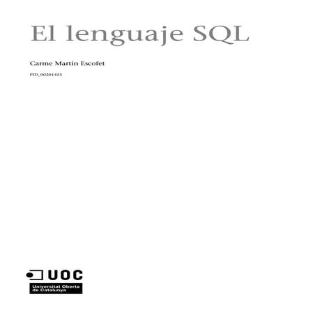 Bases de datos módulo 3 el lenguaje sql