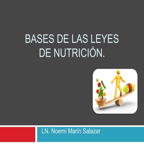 Bases de las leyes de nutrición