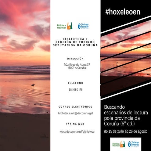 Concurso de verán #hoxeleoen "Buscando escenarios de lectura pola provincia da Coruña"
