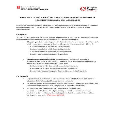 Bases II Jocs Florals Escolars