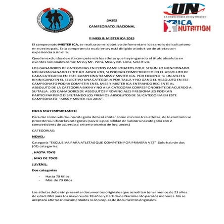 ll MISS Y MISTER ICA 2015 CAMPEONATO NACIONAL