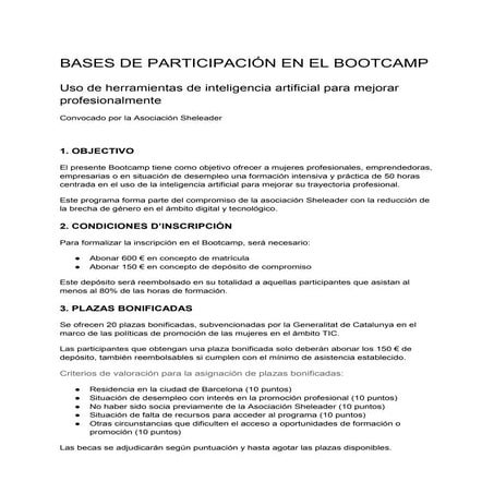 BASES PARTICIPACION EN BOOTCAMP 