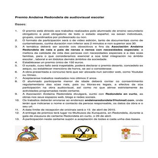 Bases premio andaina de audiovisual...