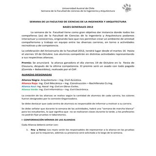 Bases semana facultad CAF