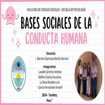 BASES SOCIALES DE LA CONDUCTA 2024/29/06 | PPTX