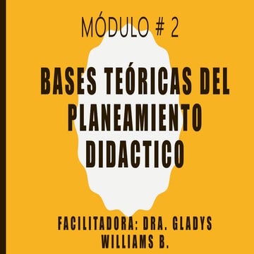 Bases teóricas del planeamiento didáctico