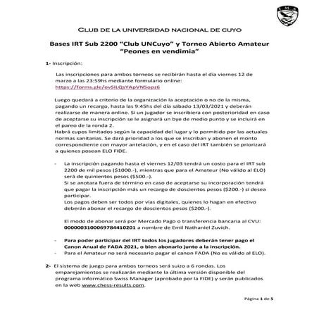Bases Campeonato De Voley PDF