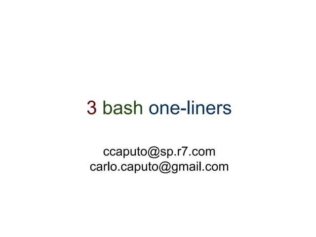 Bash tricks
