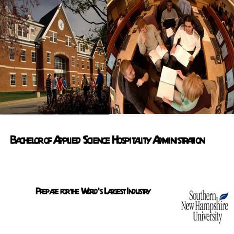 Bachelor of Applied Science Hospitality Administration - SNHU - Intelligent P...