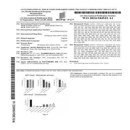 Parbendazole For Use In The Treatment Of Dementia - PCT | PDF