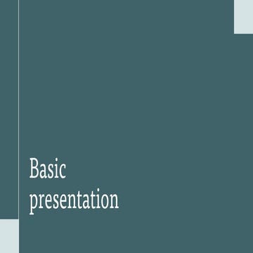 Presentation template for elevator pitch and business strategy