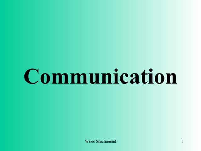 Basic Communication 