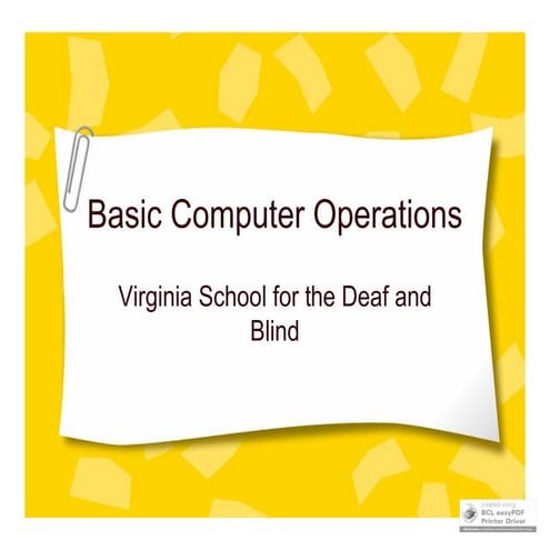 Basic Computer Operations | PPT