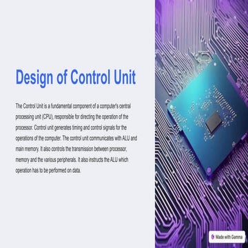 Basic Concepts of Control (Digital Logic Fundamentals)