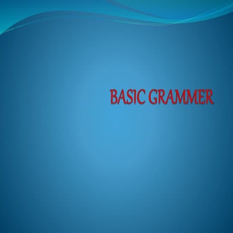 Basic grammer