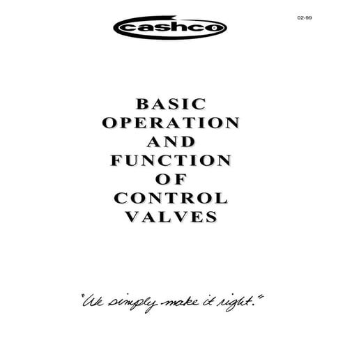 Basic Operation and Function of Control Valves