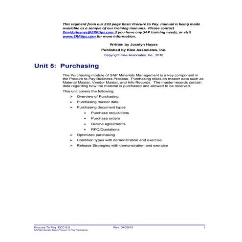 Basic procure-to-pay