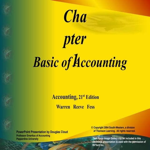 Basic Accounting Introduction to Accounting University