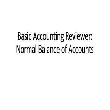 Comprehensive Guide to Normal Balances in Accounting | PPTX