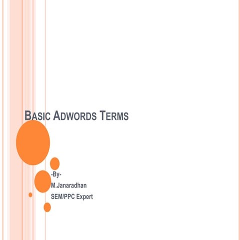 Basic Google Adwords Terms