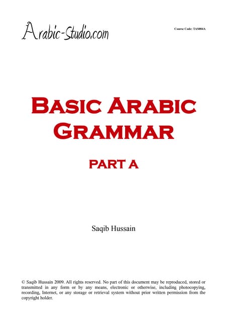 Basic Arabic Grammar Pdf