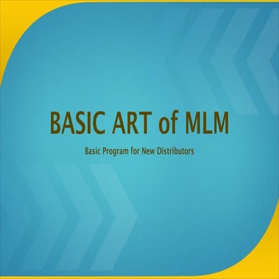The Basic Art of Multilevel Marketing