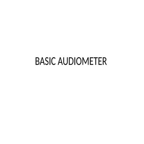 Audiometer | PPTX