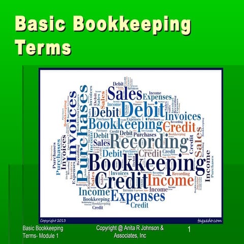 Basic bookkeeping terms sbdc