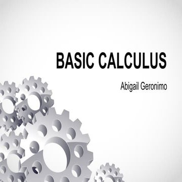 BASIC CALCULUS 1 care of wow math in youtube | PPTX