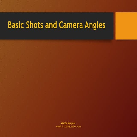 Basic Camera Composition - Shots and Angles in Filmmaking by Warda Maryam
