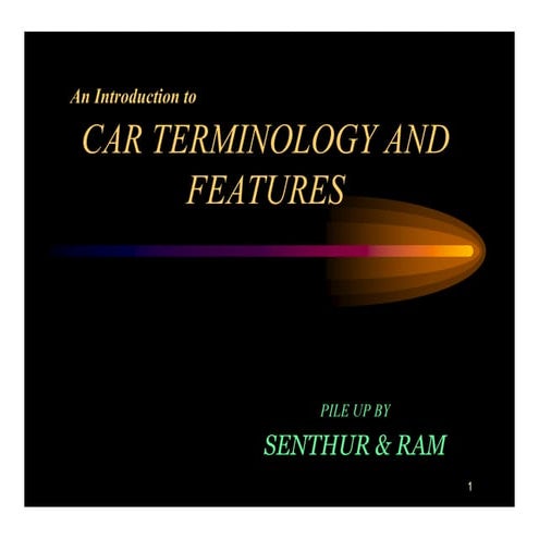Basic car terminologies ppt