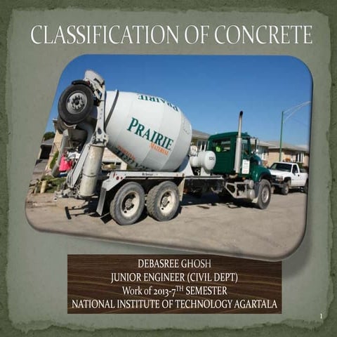 Basic classification of concrete