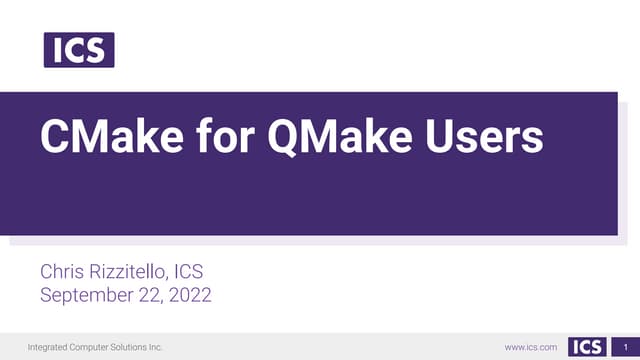 Basic Cmake for Qt Users