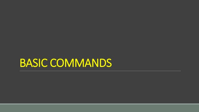 Basic commands of ArcGIS