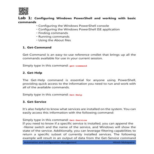 Basic commands for powershell : Configuring Windows PowerShell and ...