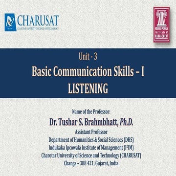 Basic Communication Skills I - Listening.ppt