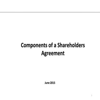 Basic components of a shareholder a...