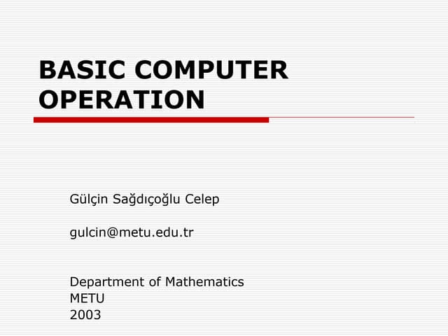 Basic comp oper