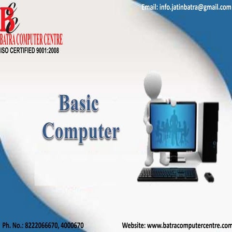 Basic Computer Training Centre in Ambala ! Batra Computer Centre