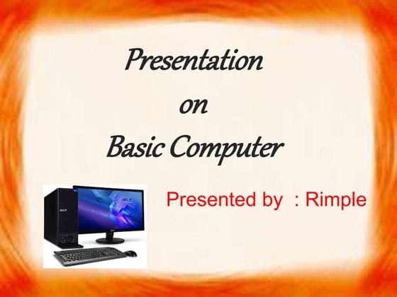 Basic components of computer system | PPT