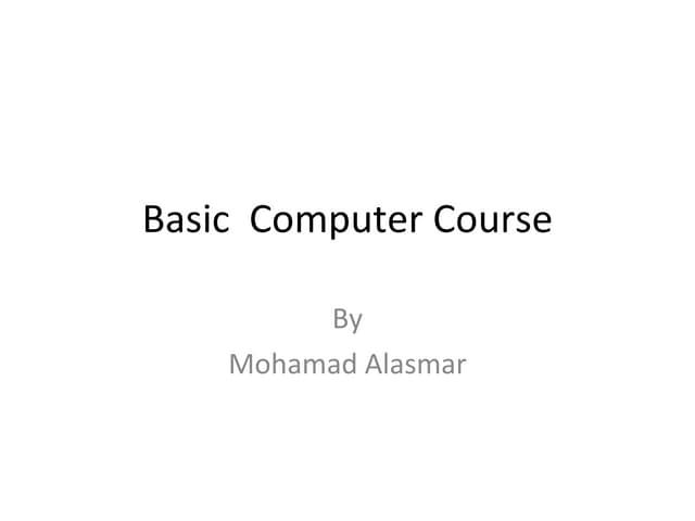 Basic  Computer Course