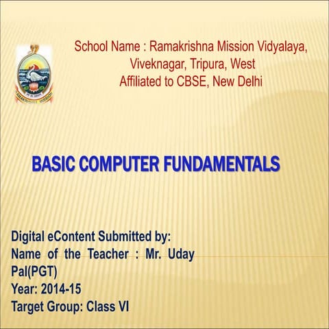 Basic computer fundamentals | PPT