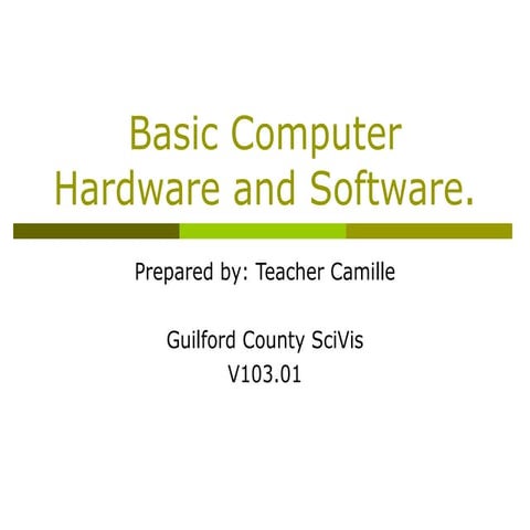 Basic computer hardware and software | PPT