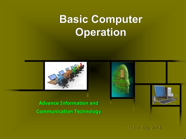 Basic Computer Operation