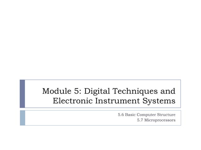 5.6 Basic computer structure   microprocessors