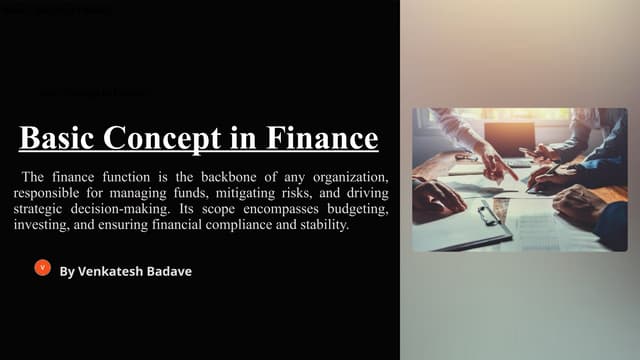 Basics of finance | PPTX