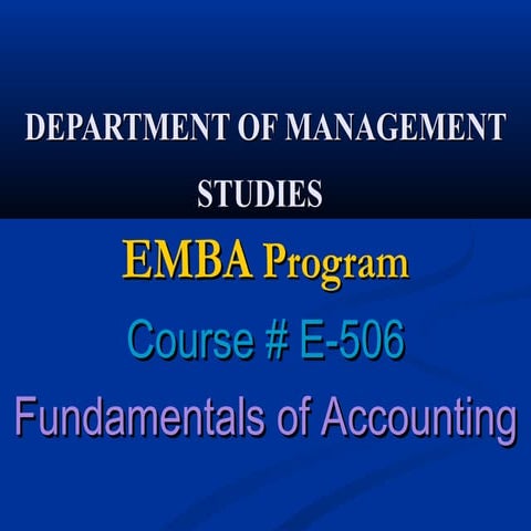 Basic concept of accounting