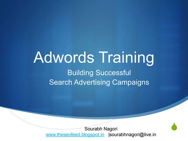 Basic concept of Google Adwords
