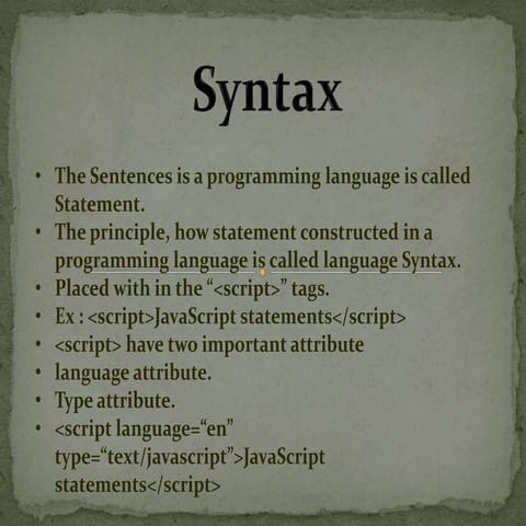 Basic concept of js | PPT
