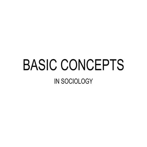 Basic concepts